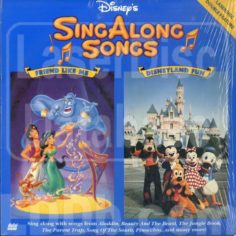 Sing Disneyland Along Songs Friend Laserdisc Disney Vhs Dvd Menu 1993...